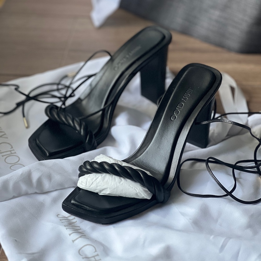 Jimmy Choo Diosa 85 leather sandals